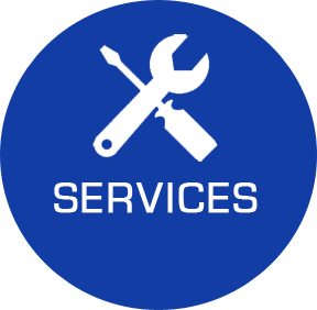 Tools icon with "Services" text.